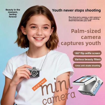 Palm-Sized Mini Camera – Compact Portable Digital Camera, Small HD Camera for Travel, Kids, Vlogging, Photography & Everyday Use