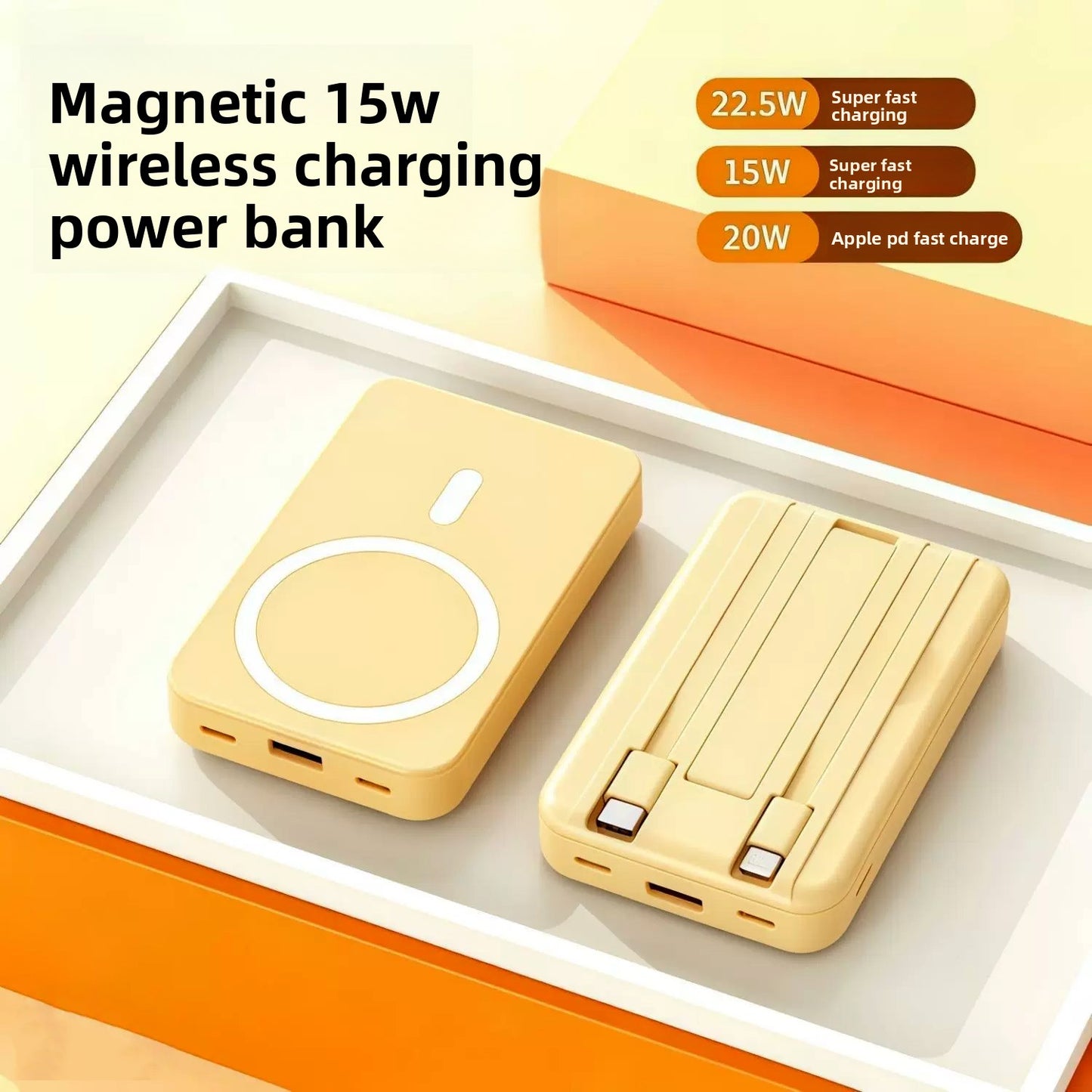 MagSafe Magnetic Wireless Power Bank ? Portable 10,000mAh Magnetic Battery Pack, Fast Wireless Charger for iPhone, USB-C Rechargeable Power Bank for Travel & Everyday Use