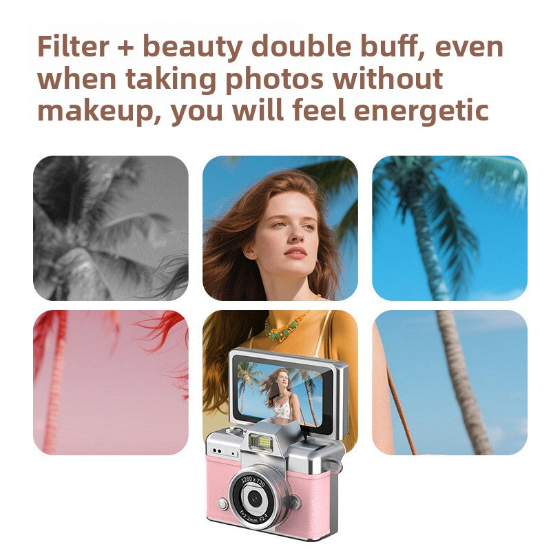 Palm-Sized Mini Camera – Compact Portable Digital Camera, Small HD Camera for Travel, Kids, Vlogging, Photography & Everyday Use