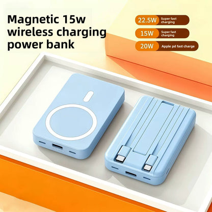 MagSafe Magnetic Wireless Power Bank ? Portable 10,000mAh Magnetic Battery Pack, Fast Wireless Charger for iPhone, USB-C Rechargeable Power Bank for Travel & Everyday Use