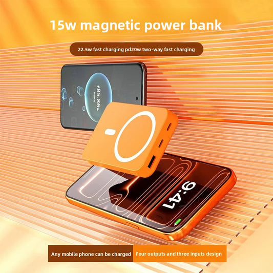 MagSafe Magnetic Wireless Power Bank ? Portable 10,000mAh Magnetic Battery Pack, Fast Wireless Charger for iPhone, USB-C Rechargeable Power Bank for Travel & Everyday Use