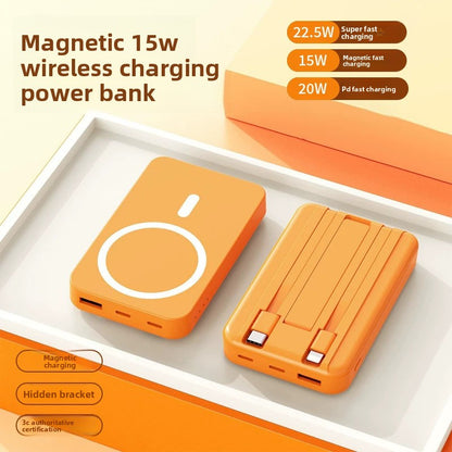 MagSafe Magnetic Wireless Power Bank ? Portable 10,000mAh Magnetic Battery Pack, Fast Wireless Charger for iPhone, USB-C Rechargeable Power Bank for Travel & Everyday Use