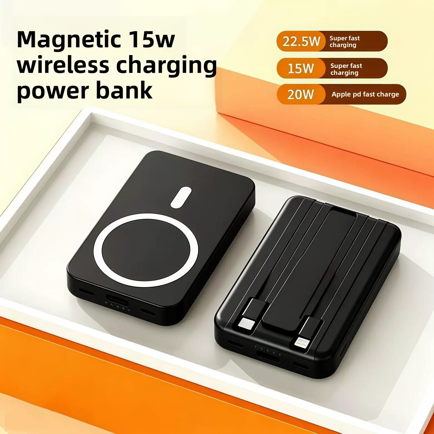 MagSafe Magnetic Wireless Power Bank ? Portable 10,000mAh Magnetic Battery Pack, Fast Wireless Charger for iPhone, USB-C Rechargeable Power Bank for Travel & Everyday Use