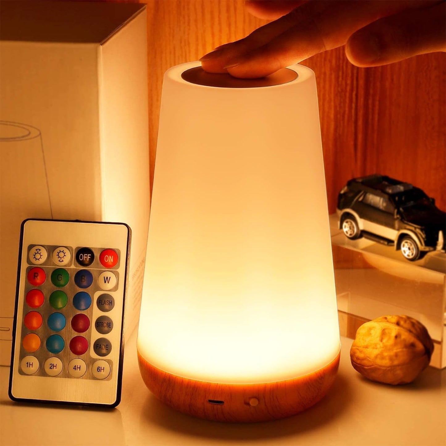 Night Light for Bedroom ? LED Bedside Lamp with Soft Warm Glow, Dimmable Night Light for Kids & Adults, Nursery, Baby Room & Home D�cor