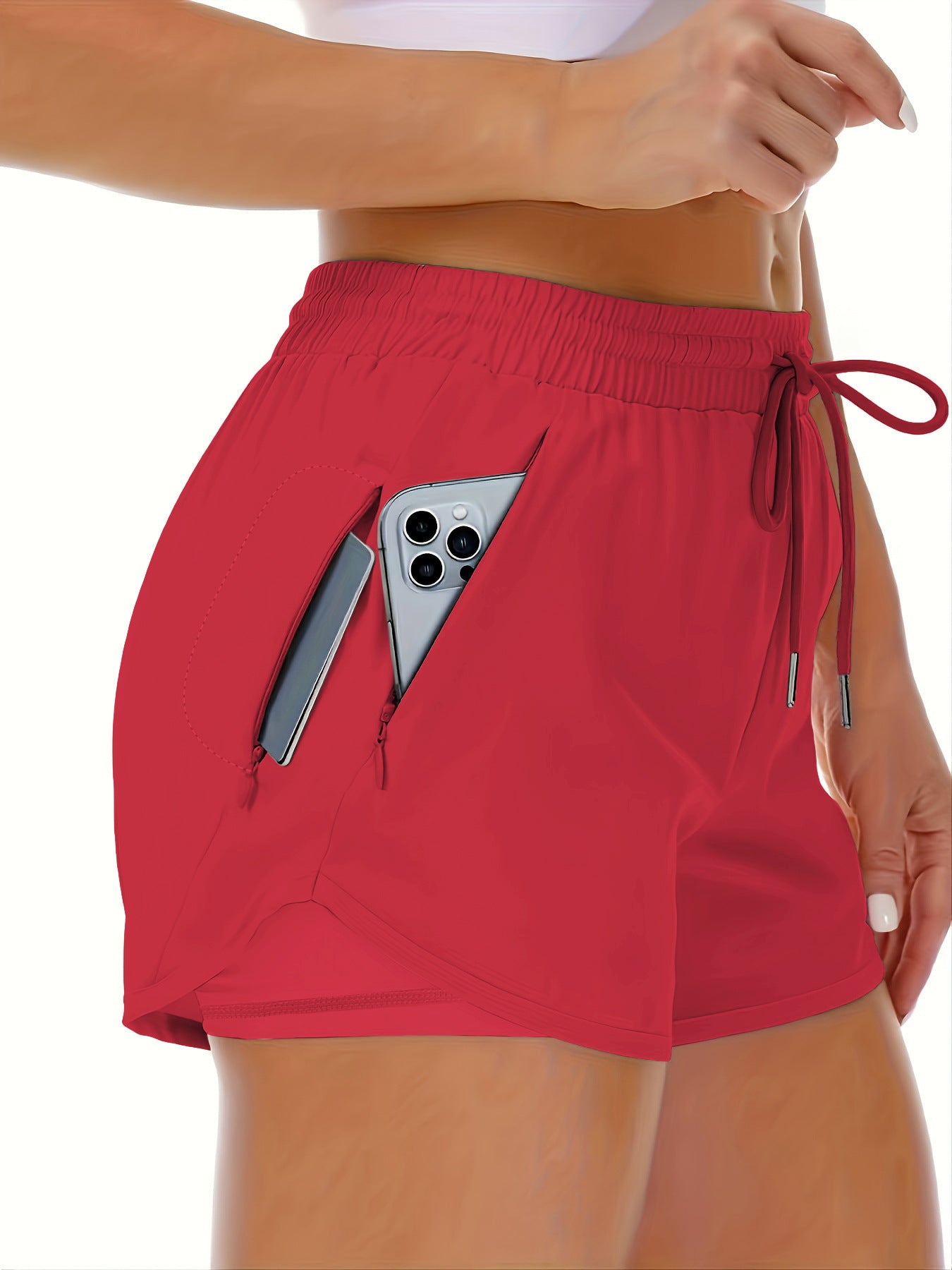 Women?s High Waisted Elastic Fitness Shorts ? Stretch Workout, Running & Gym Athletic Shorts for Women