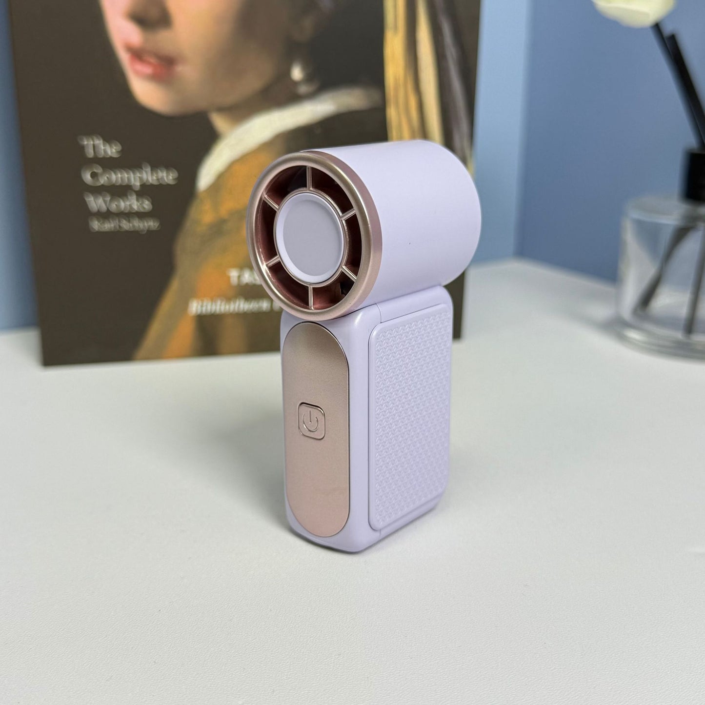 USB Rechargeable Portable Fan ? Cordless Mini Desk Fan with Powerful Airflow, Battery Operated Personal Cooling Fan for Home, Office, Bedroom & Travel