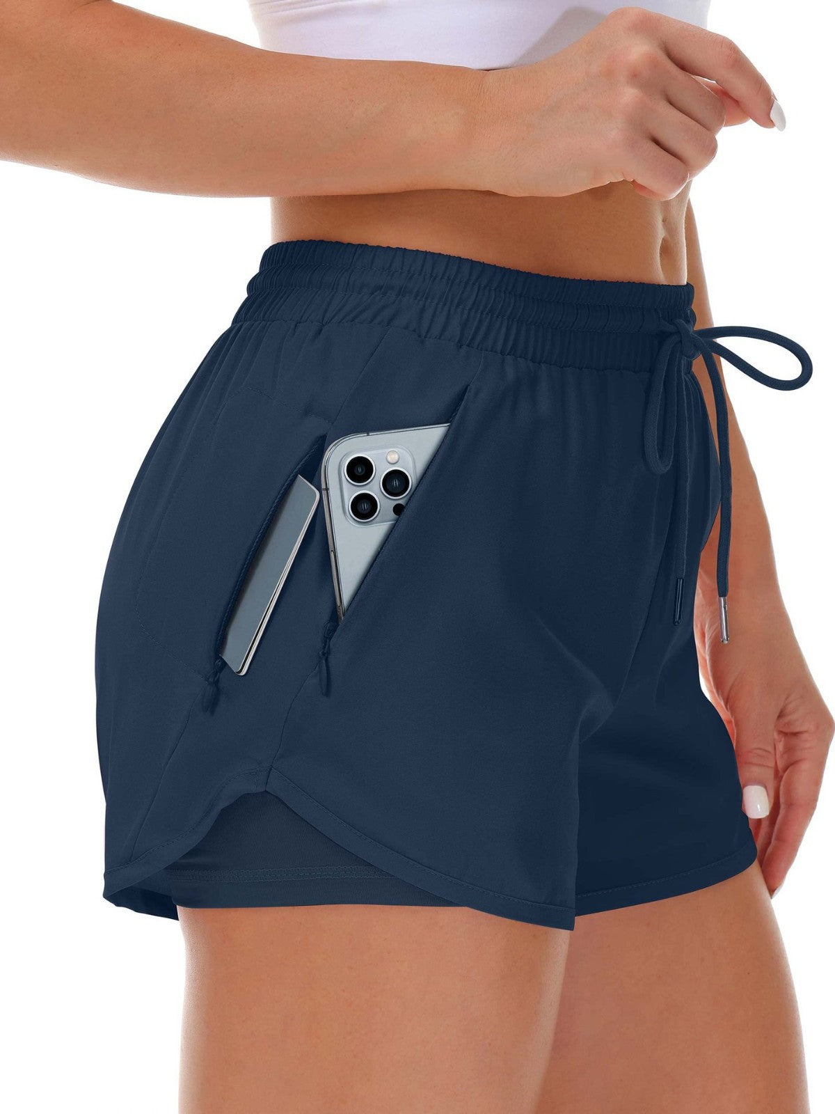 Women?s High Waisted Elastic Fitness Shorts ? Stretch Workout, Running & Gym Athletic Shorts for Women