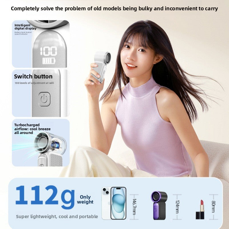USB Rechargeable Portable Fan ? Cordless Mini Desk Fan with Powerful Airflow, Battery Operated Personal Cooling Fan for Home, Office, Bedroom & Travel