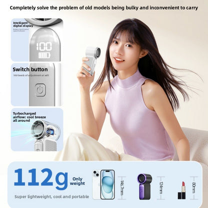 USB Rechargeable Portable Fan ? Cordless Mini Desk Fan with Powerful Airflow, Battery Operated Personal Cooling Fan for Home, Office, Bedroom & Travel