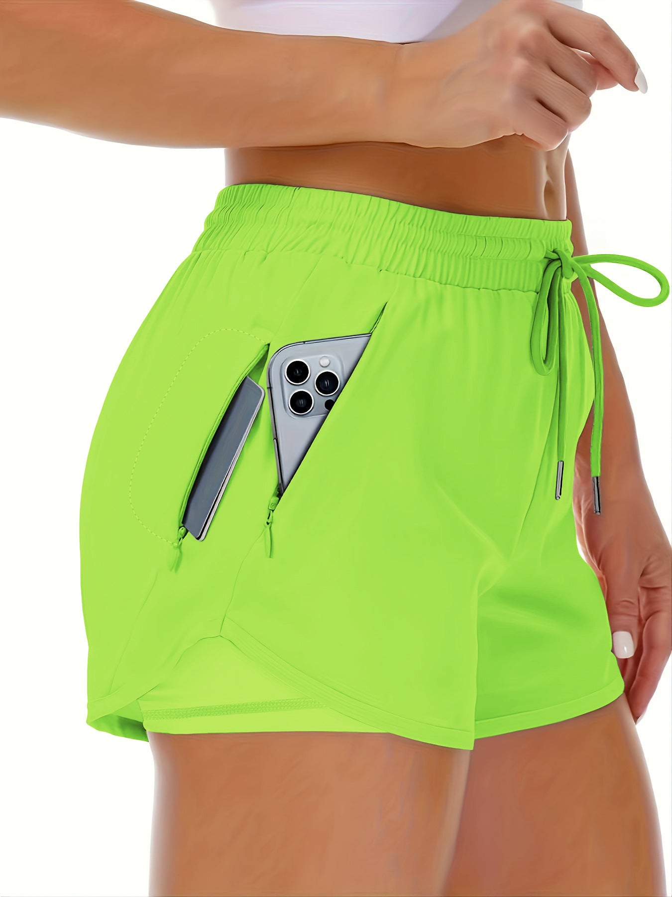 Women?s High Waisted Elastic Fitness Shorts ? Stretch Workout, Running & Gym Athletic Shorts for Women